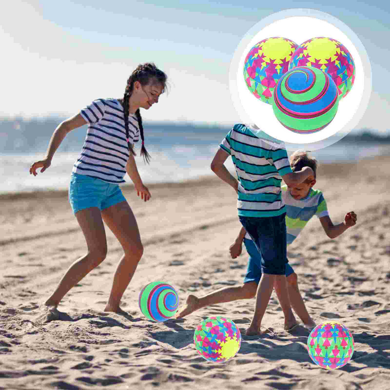 3 gab. Balonu rotaļlietas bērniem mirdzoši piepūšamās pludmales bumbas rotaļu laukums āra rotaļu komplekts Kickball