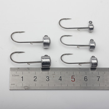 Rompin 10 τεμ./παρτίδα Ned Jig Head Fishing Hook Ned Rig Fishhook Soft Worm Lures Μανιτάρι Jig Hooks Αξεσουάρ ψαρέματος πέστροφας μπάσου