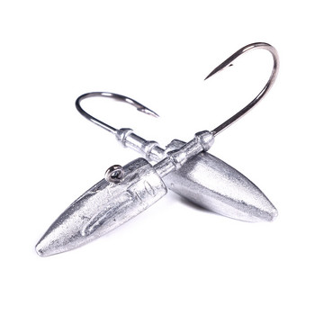 HENGJIA 7g 10g 15g 21g 28g 35g Lead Jig Head Crank Hooks for Soft Worm Swimbait Sea Fishing Tacking