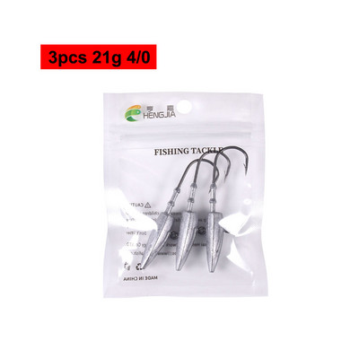 HENGJIA 7g 10g 15g 21g 28g 35g pliist jigipeaga vändakonksud Soft Worm Swimbaiti merepüügitarvete jaoks