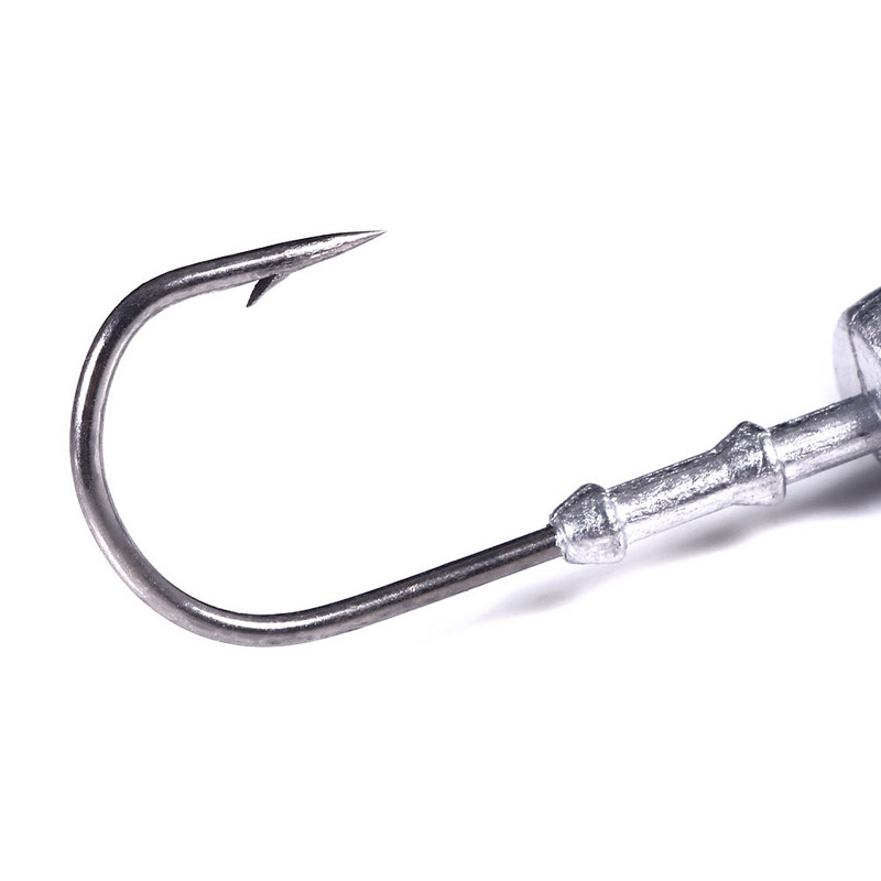 HENGJIA 7g 10g 15g 21g 28g 35g pliist jigipeaga vändakonksud Soft Worm Swimbaiti merepüügitarvete jaoks