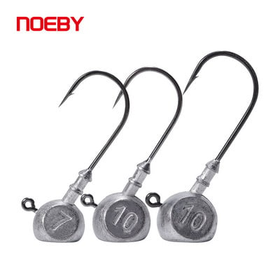 Noeby Jig Head 7g 10g 1/0 2/0 Ned Rig Head Hook Jig Worm риболовни куки за риболов на щука Bass Аксесоари Anzol