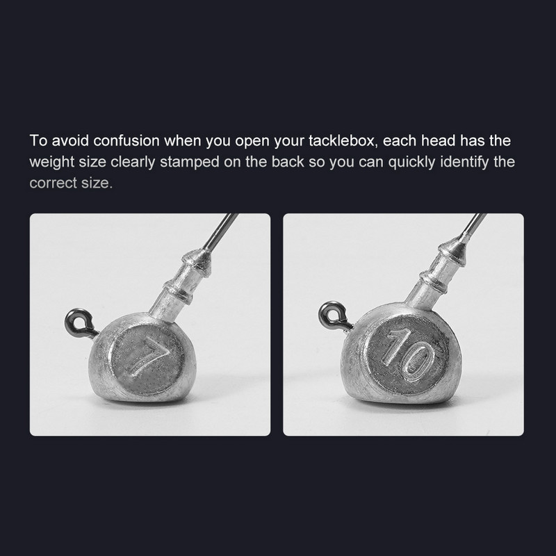 Noeby Jig Head 7g 10g 1/0 2/0 Ned Rig Head Hook Jig Worm Konksud haugi püügiks Anzol tarvikud