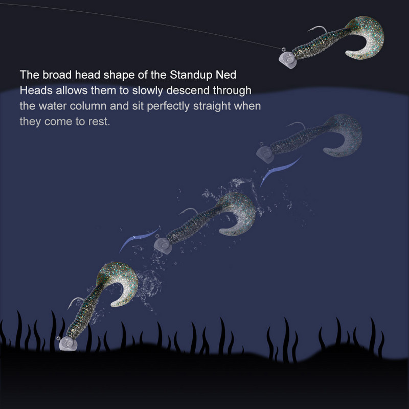 Noeby Jig Head 7g 10g 1/0 2/0 Ned Rig Head Hook Jig Worm Konksud haugi püügiks Anzol tarvikud