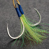 Jiggingpro High Carbon horgászhorog Sósvízi Slow Jig Assist horgok Tengeri horgásztartozékok 1/0 2/0 3/0 4/0