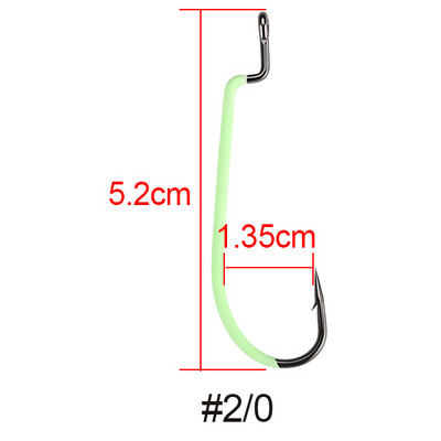 JACKFISH High Carbon acél világító horgászhorog #3-#3/0 10db/tétel Fishhook Tartós Pesca Sharp szöges horog horgászfelszerelés