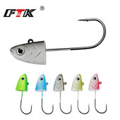 FTK Fishing Hooks 5g 12g 25g μανιβέλα Jig head hook hook fishing hook head Jig lure σκληρό δόλωμα μαλακό σκουλήκι αγκίστρι για ψάρεμα