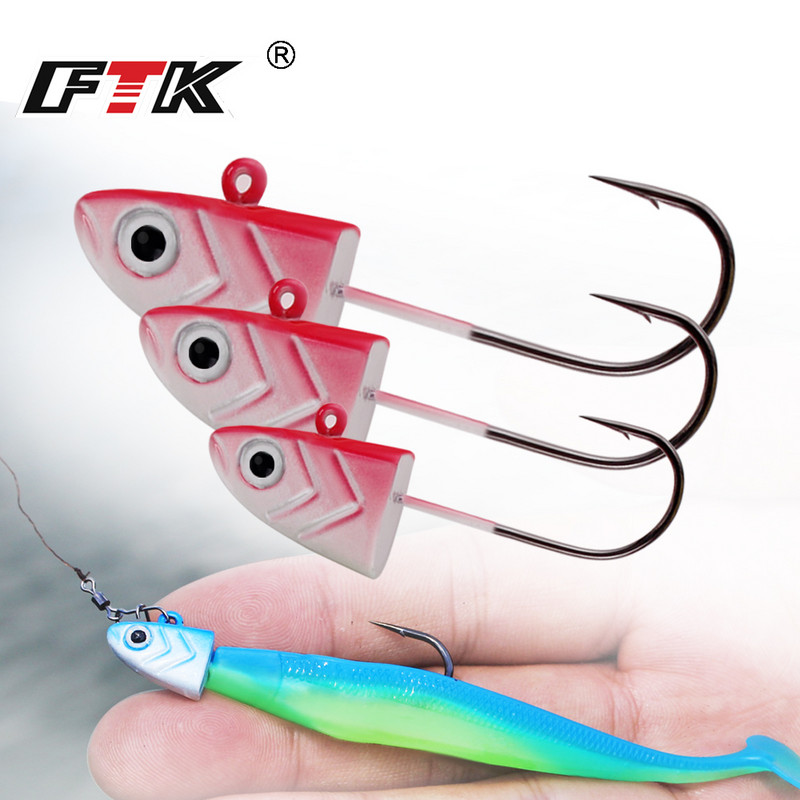 FTK Fishing Hooks 5g 12g 25g μανιβέλα Jig head hook hook fishing hook head Jig lure σκληρό δόλωμα μαλακό σκουλήκι αγκίστρι για ψάρεμα