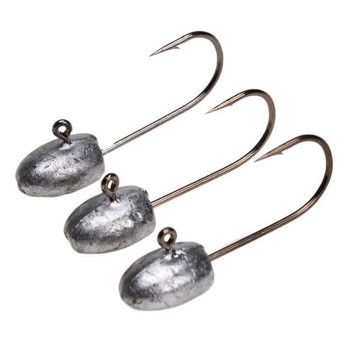 OBSESSION Μικρό μαλακό σκουλήκι Jig Rockfish Hook 1g 2g 3g 4g 10pcs Υψηλής ποιότητας Sinkers Mini Lead jig Head Bass Γάντζοι για ψάρεμα κυπρίνου