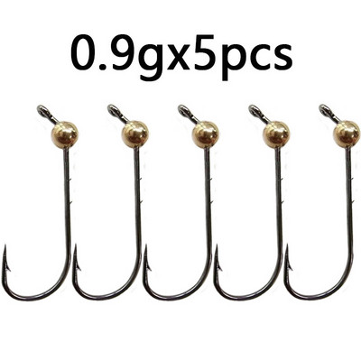 5db/tétel 0,5g-4g Micro Jig Head horgászhorgok Rézfejű Mini Crank Jig Fishhook Puha féregcsali horgásztartozékok