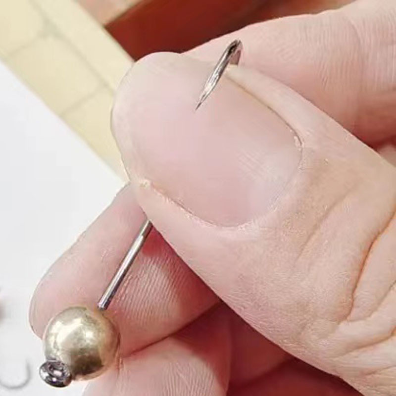 5db/tétel 0,5g-4g Micro Jig Head horgászhorgok Rézfejű Mini Crank Jig Fishhook Puha féregcsali horgásztartozékok