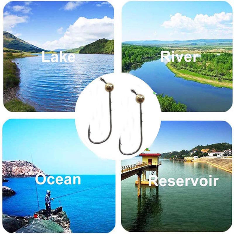 5db/tétel 0,5g-4g Micro Jig Head horgászhorgok Rézfejű Mini Crank Jig Fishhook Puha féregcsali horgásztartozékok