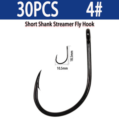 Vampfly 30 tk 1X lühikese varrega okastkonks ulukivahetajate sidumiseks tarpon kärbsed kärbsed suured kärbsed