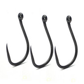 20 ΤΕΜ Επίστρωση Carp Fishing Hook High Carbon Steel Κοντός καμπύλος κορμός χωρίς Barbless Άγκιστρο 6/8/10 Carp Fishing Hook