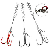 3бр./Партида 102 мм/104 мм куки за риба с въжета Кука за риболовно оборудване Кука с централен щифт Shad конектор Комплекти за риболовни съоръжения Комплект за меки примамки