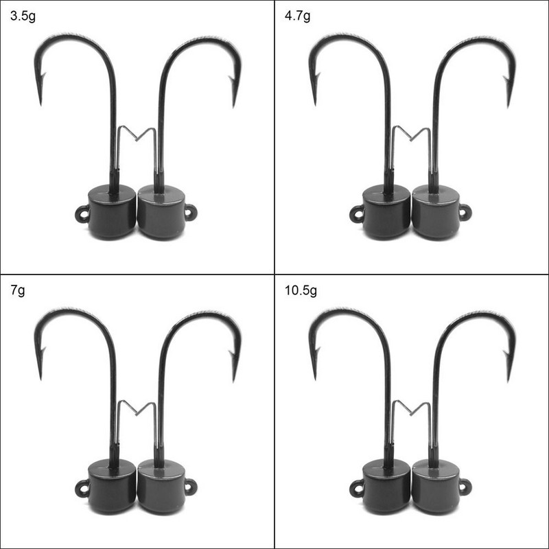 2 buc. Cârlige de pescuit Ned Rig Head 3,5 g 4,7 g 7 g 10,5 g. Cârlige de pescuit din oțel tungsten, vierme, cârlig plutitor de momeală moale pentru păstrăv bas