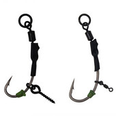 4τμχ Ronnie Rig Carp Fishing Hook Συνδυασμός Sea Fishing Floating Ball Bait Type Fishing Group Αξεσουάρ Εργαλείων Ψαρέματος