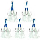 THKFISHi kõrge süsinikusisaldusega terasest ringi abikonksu komplekt topeltpaariga, aeglane sikutamine bassi jaoks erinevate püügistsenaariumide jaoks kalariistad