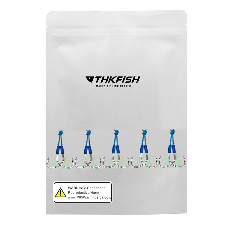THKFISHi kõrge süsinikusisaldusega terasest ringi abikonksu komplekt topeltpaariga, aeglane sikutamine bassi jaoks erinevate püügistsenaariumide jaoks kalariistad