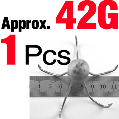 MNFT With Lead Head Five Anchor Claw Barbed Fishhooks Εργαλεία ψαρέματος Εργαλεία ψαρέματος Χονδρικό Μέγεθος 30&42&51&61g