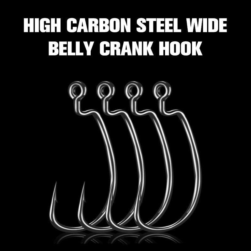 Új 5db Texas Rig készlet horgok basszus halhoz Carolina horgászfelszerelés készlet horgászcsali szett horgászcsalik Féreg horgász horog csali