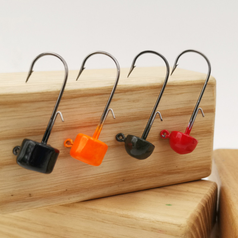 Püügikonks NED Jig Head Konks 1,6g 2,0g 3,0g 4,8Tugev mahakukkumisvastane lisakonksud mandariini kala plii ussikonks