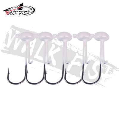 WALK FISH 5TK/Lot Jig Head 4,2g Finesse Mushroom Jig Heads Konks pehme söödaga õngekonksu Konks meriforelli jaoks