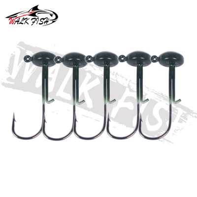 WALK FISH 5TK/Lot Jig Head 4,2g Finesse Mushroom Jig Heads Konks pehme söödaga õngekonksu Konks meriforelli jaoks