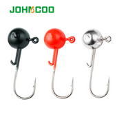 JOHNCOO 6tk ümmargused jigipead 3,5g 5g 7g 10g magevee jigikonksud kalastamiskonksud soolase vee pehme ussikonks bassi jaoks