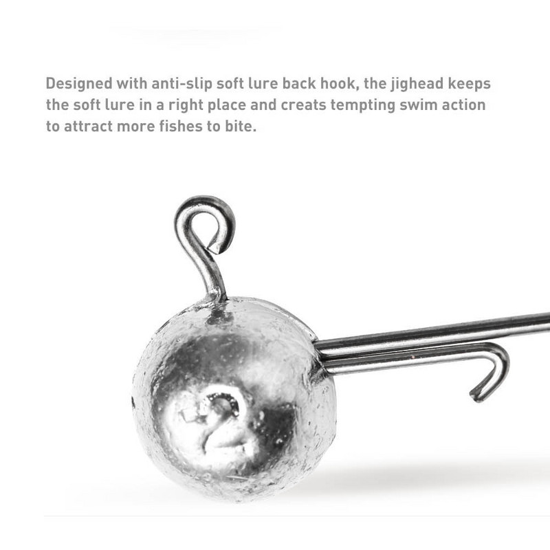 JOHNCOO 6tk ümmargused jigipead 3,5g 5g 7g 10g magevee jigikonksud kalastamiskonksud soolase vee pehme ussikonks bassi jaoks