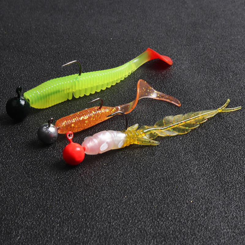 JOHNCOO 6tk ümmargused jigipead 3,5g 5g 7g 10g magevee jigikonksud kalastamiskonksud soolase vee pehme ussikonks bassi jaoks