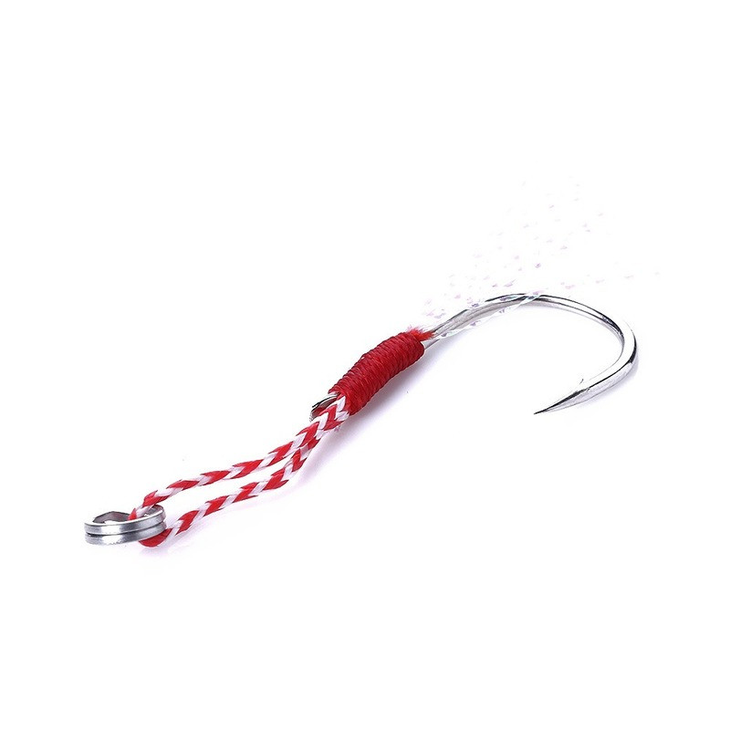 WHYY 5 részes horgászhorgok, masszív fém, tollrögzítő kiegészítő csalik mélytengeri vagy tengeri trollkodáshoz.