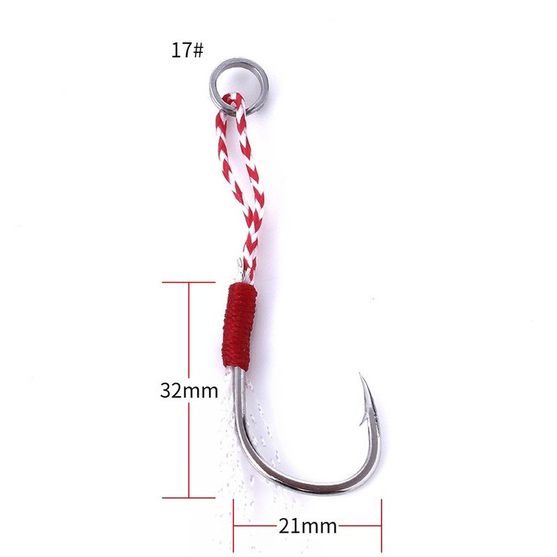 WHYY 5 részes horgászhorgok, masszív fém, tollrögzítő kiegészítő csalik mélytengeri vagy tengeri trollkodáshoz.