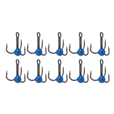 10 τμχ/σετ Winter Ice Fishing Three Anchor Hook Ανθεκτικό στη διάβρωση Drill Drill Hook Carbon Steel Treble Hook Fishing