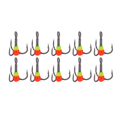 10 τμχ/σετ Winter Ice Fishing Three Anchor Hook Ανθεκτικό στη διάβρωση Drill Drill Hook Carbon Steel Treble Hook Fishing