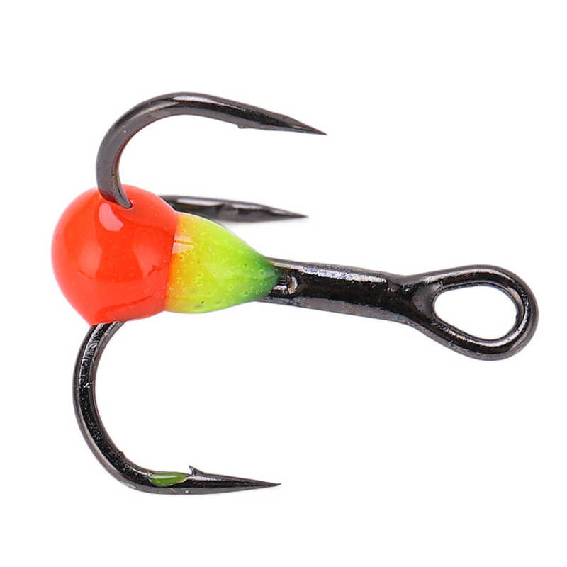 10 τμχ/σετ Winter Ice Fishing Three Anchor Hook Ανθεκτικό στη διάβρωση Drill Drill Hook Carbon Steel Treble Hook Fishing