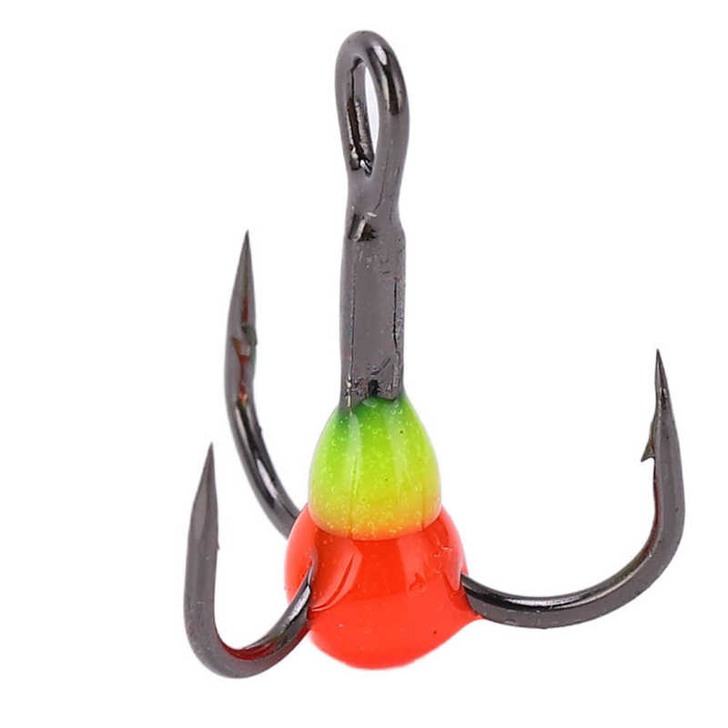 10 τμχ/σετ Winter Ice Fishing Three Anchor Hook Ανθεκτικό στη διάβρωση Drill Drill Hook Carbon Steel Treble Hook Fishing