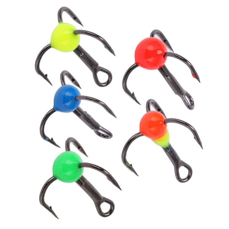 10 τμχ/σετ Winter Ice Fishing Three Anchor Hook Ανθεκτικό στη διάβρωση Drill Drill Hook Carbon Steel Treble Hook Fishing