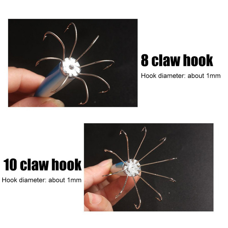 2 DB horgászvilágító szimuláció hüvelyes hal horgászcsali tintahal horog halszemekkel Fa garnéla csali polip csali kiegészítők