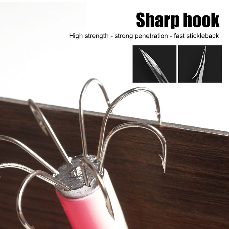 2 DB horgászvilágító szimuláció hüvelyes hal horgászcsali tintahal horog halszemekkel Fa garnéla csali polip csali kiegészítők