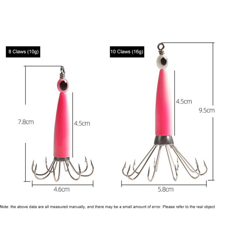 2 DB horgászvilágító szimuláció hüvelyes hal horgászcsali tintahal horog halszemekkel Fa garnéla csali polip csali kiegészítők
