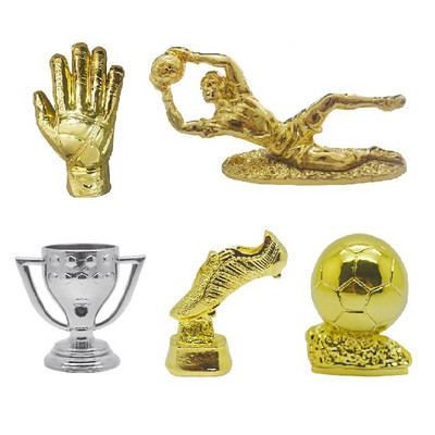 Golden Boot Top Soccer Award Mini Model La Liga Bezmaksas piegāde World Football Metal Trophy Cimdi Atslēgu piekariņi Fani Suvenīru dāvana