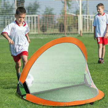 Сгъваема футболна врата Преносима издръжлива футболна футболна мрежа за врата Сгъваема тренировъчна мрежа за врата Детски играчки за игра на закрито на открито 5 цвята