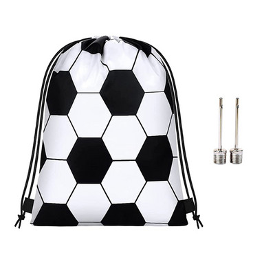 Soccer Ball Drawstring Bag with Ball Pump Needles Football Backpack Sack Bag Sports Gym Gift Bags Football Accessories