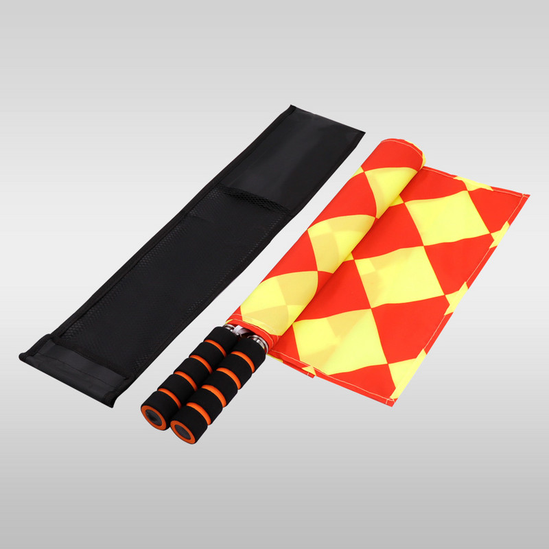 1 komplekt Jalgpallikohtunike lippe Professionaalne aus mäng Spordimatš Jalgpall Joonimeeste lipud Spordimängu Kohtunike varustus