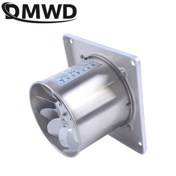 25W 4-инчов изпускателен вентилатор за кухненска тоалетна Жалуза от неръждаема стомана Мини прозоречен изпускателен вентилатор Въздушна вентилация Тяга вентилатор Метална тръба