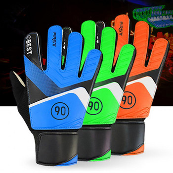 1 чифт ръкавици Защитни срещу сблъсък изкуствена кожа Детски вратарски ръкавици за футболен мач