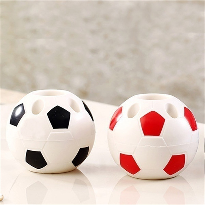 Студентска футболна химикалка Държач за молив Футболна форма Стил Държач за четка за зъби Настолен органайзер Контейнер Декорация на маса за деца Подаръци