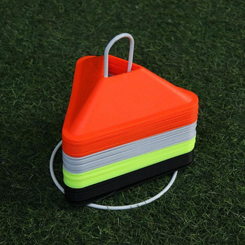 Открит триъгълен футболен тренировъчен знак Диск Баскетбол Футбол Препятствия Обучение Препятствие Купчина PVC Спортни аксесоари 4 цвята