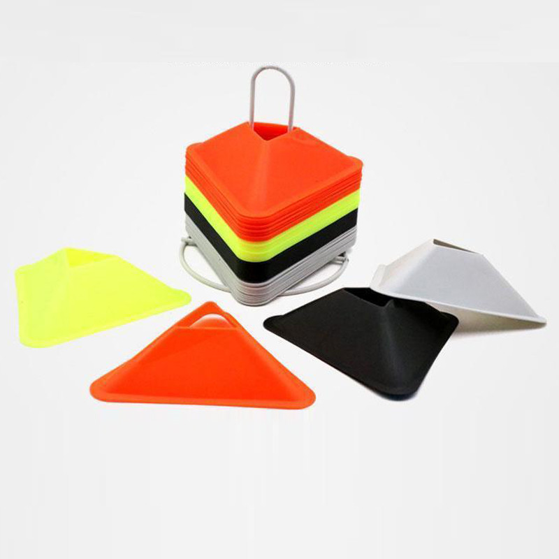 Välise kolmnurga jalgpallitreeningu silt, ketas korvpall jalgpall, takistustreening, teetõkkehunnik, PVC sporditarvikud 4 värvi